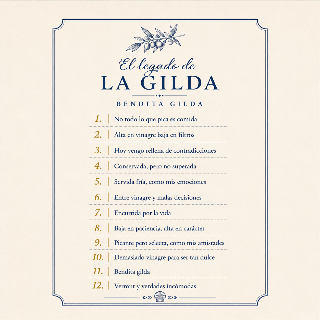 frases tematica gilda para personalizar cada mantel