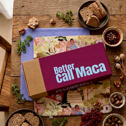 packaging marca de manteles individuales de algodon reversible en ambiente mediterráneo