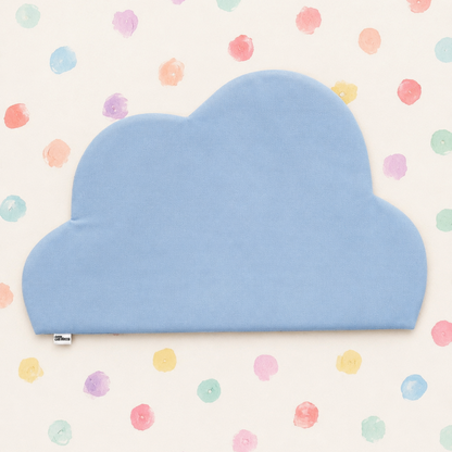 mantel nube con relleno reversible azul y beige 