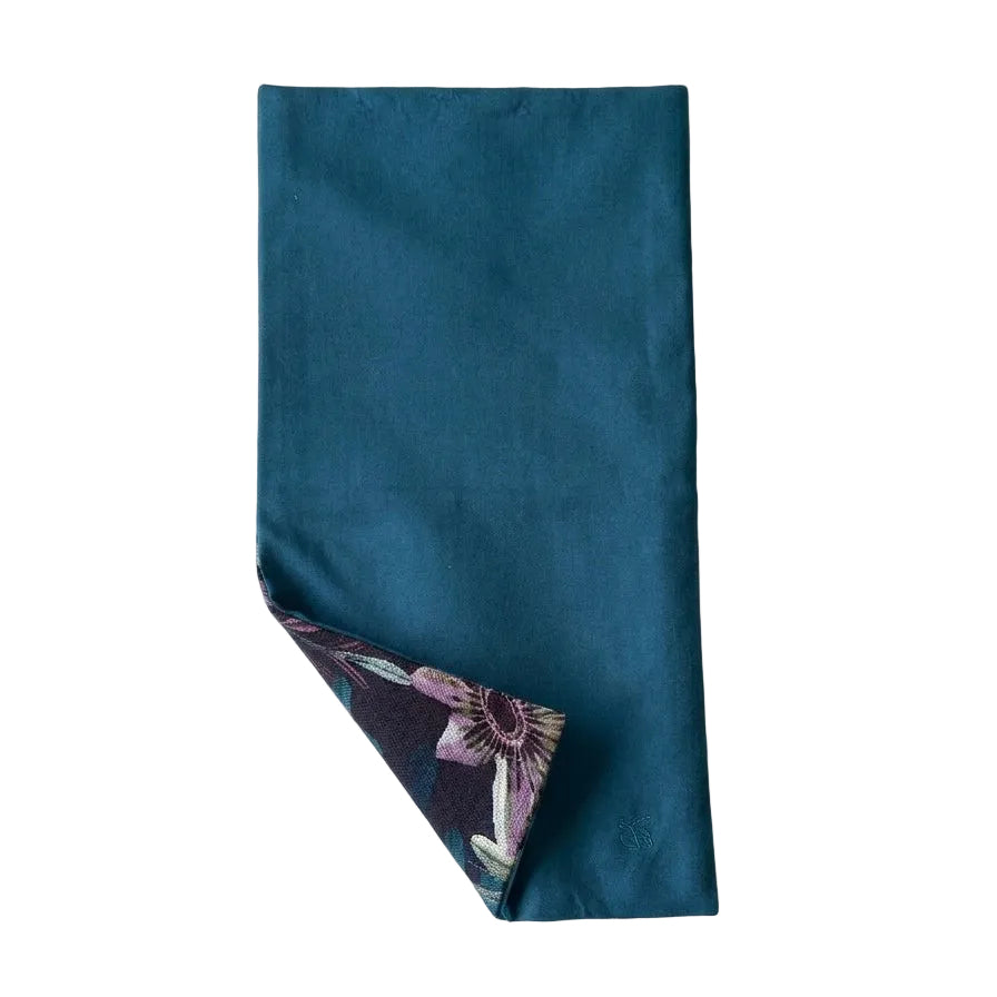 servilleta de algodón azul petroleo reversible